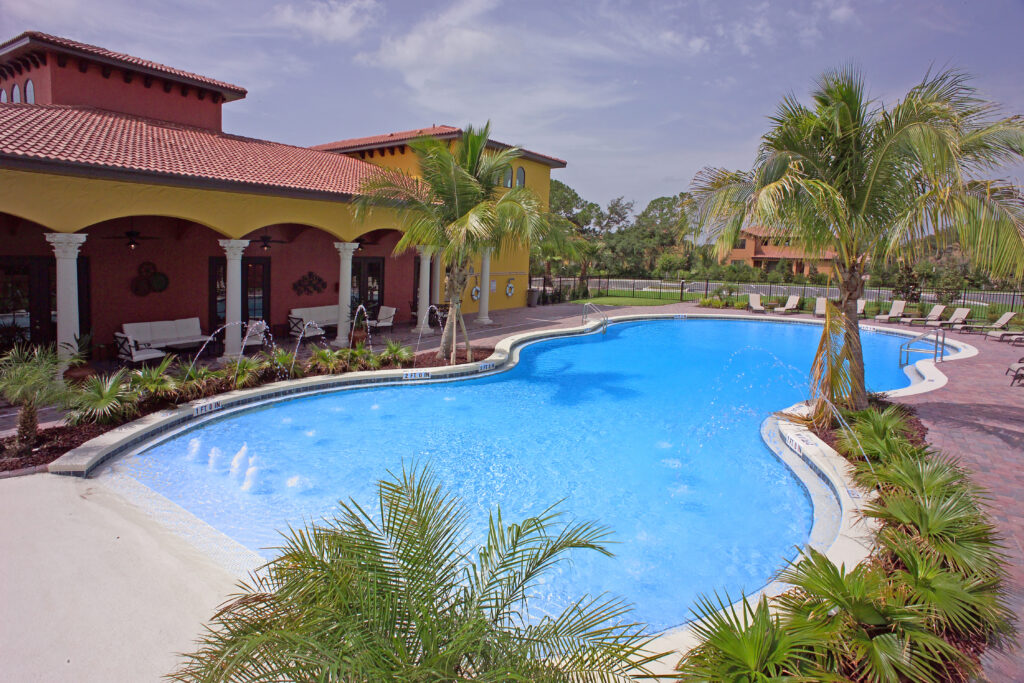 Riviera Bella clubhouse and pool